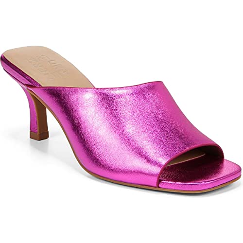 Naturalizer Womens Stacy Leather Slip On Mule Sandals Purple 7 Medium (B,M)