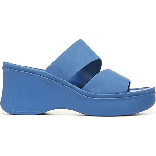 Naturalizer Womens Genn-Rally Slip On Slide Sandals Blue 8.5 Medium (B,M)