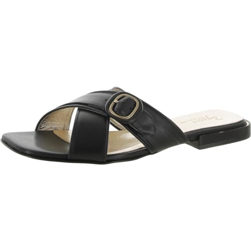 Naturalizer Womens Naia Leather Slip On Slide Sandals Black 5 Medium (B,M)