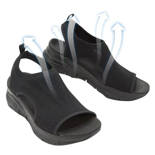 Women's Orthotic Sport Sandals,Womens Hollow Skeche Sandals For Women With Arch Support,women's Orthotic Sport Sandals, Washable Slingback Sandals,Comfy Knit Sandals Mesh Soft Sole Women's Shoes