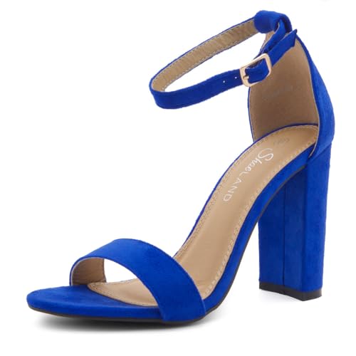 Herstyle Women’s Chunky Block Heels – Open Toe Ankle Strap Sandals