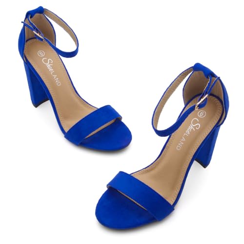 Herstyle Women’s Chunky Block Heels – Open Toe Ankle Strap Sandals