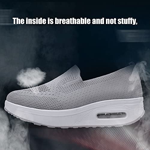 Fujimint Orthopedic Sneakers For Women, Womens Orthopedic Sneakers, Mesh Up Stretch Platform Sneakers, Orthopedic Sneakers (Blue