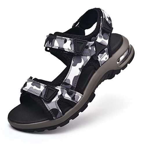 visionreast Mens Athletic Sandals Open Toe Hiking Outdoor Non-slip Sandals Air Cushion Sport Casual Beach Sandals