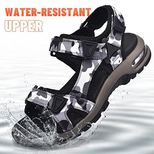 visionreast Mens Athletic Sandals Open Toe Hiking Outdoor Non-slip Sandals Air Cushion Sport Casual Beach Sandals