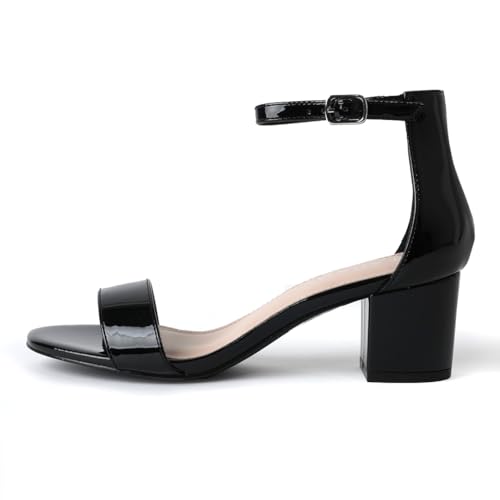 J.Adams Daisy Heeled Sandals for Women – Wide Ankle Strap Low 2 Inch Kitten Short Block Heel, Open Toe Dress Shoes – Chunky Heels for Bridal, Wedding, Parties – Dressy Platform Sandals, Women's Shoes