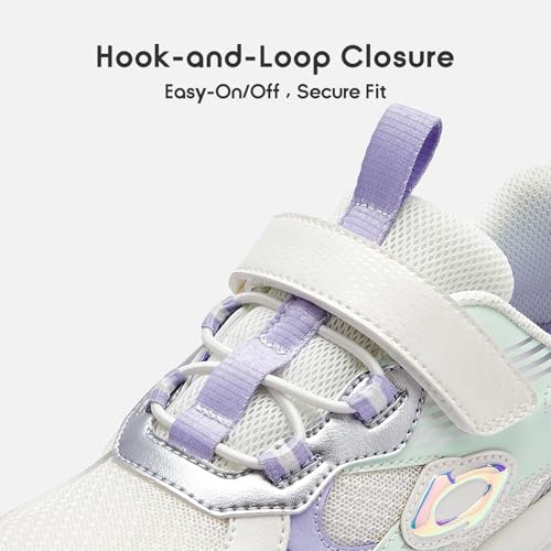 Balabala White Girls Sneakers Boys Sneakers Kids Sneakers Tennis Shoes School Shoes Lightweight Running Athletic Shoes