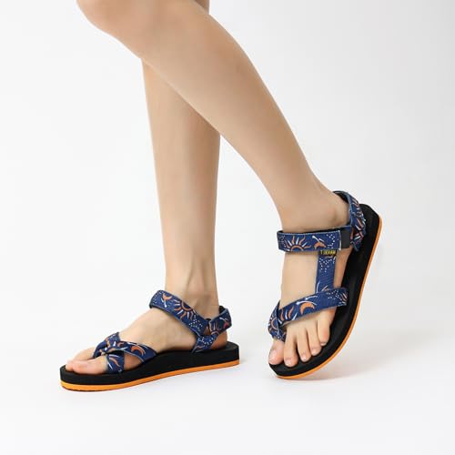 Qzize Women's Sport Sandals Hiking Sandals Quick-Drying Casual Outdoor Lightweight Water Sandals Shoes Blue Size 5.5
