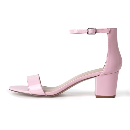 J.Adams Daisy Heeled Sandals for Women – Wide Ankle Strap Low 2 Inch Kitten Short Block Heel, Open Toe Dress Shoes – Chunky Heels for Bridal, Wedding, Parties – Dressy Platform Sandals, Women's Shoes