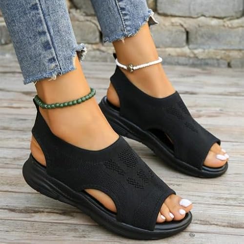 Bulepods Orthopedic Sandals and Pain Relief Sport Sandals Womens(black,numeric_10)