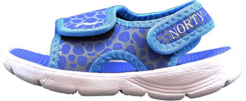NORTY Toddler Sandals - Comfortable Girls' and Boys' Sandals for Kids - Unisex Toddler Kids' Sandals - Adjustable Sport Strap - Blue