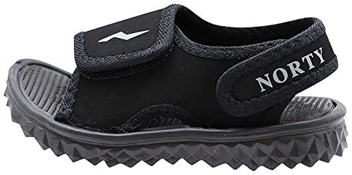 NORTY Toddler Sandals - Comfortable Girls' and Boys' Sandals for Kids - Unisex Toddler Kids' Sandals - Adjustable Sport Strap - Black