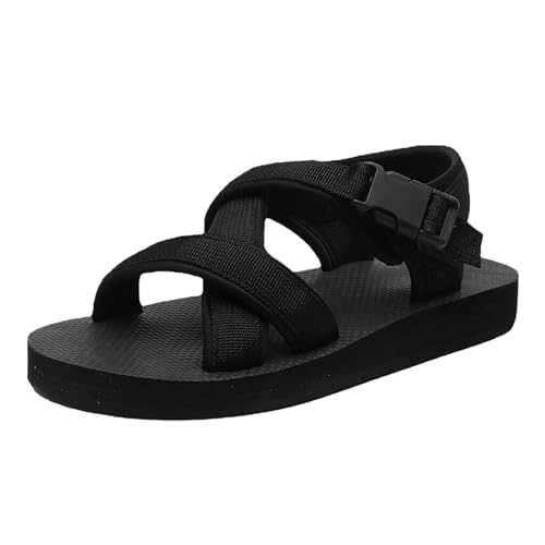 IWIHMIV Mens Walking Sandals Mens Sport Sandals Outdoor Fisherman Shoes Summer Beach Loafters Breathable Beach Sandals（Black