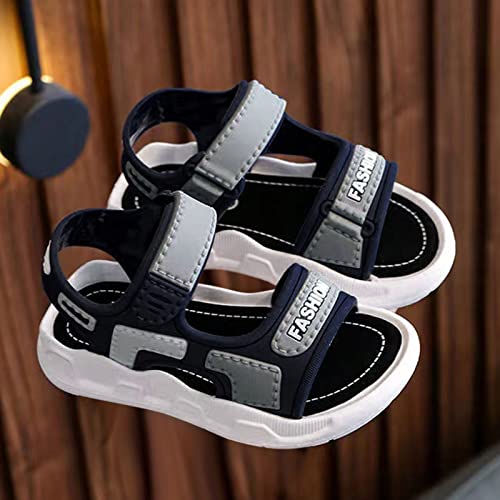 Boys Sandals Adjustable Strap Lightweight Kids Fashion Sport Sandals Outdoor Athletic Casual Sandals (Blue