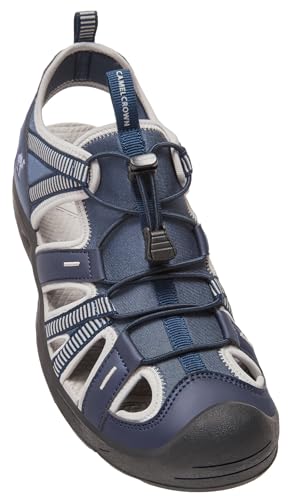 CAMEL CROWN Men's Waterproof Hiking Sandals Closed Toe Water Sandals Athletic Sport Sandals Summer Sandal Beach sandals for Outdoor Blue 10