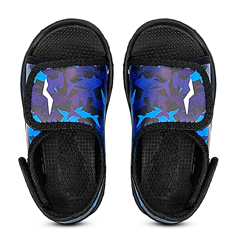 NORTY Toddler Sandals - Comfortable Girls' and Boys' Sandals for Kids - Unisex Toddler Kids' Sandals - Adjustable Sport Strap - Sharks