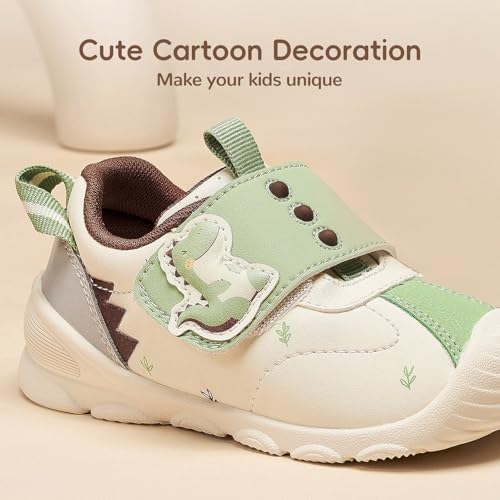 Balabala Toddler Girl Sneakers Walking Shoes Toddler Boy Sneakers Baby Sneakers Running Shoes Lightweight Slip on Sneakers Green