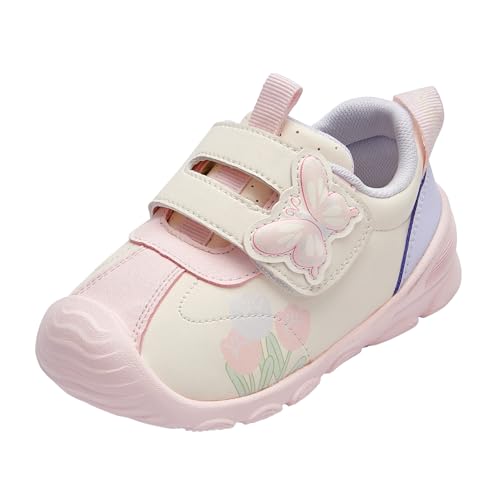 Balabala Toddler Girl Sneakers Walking Shoes Toddler Boy Sneakers Baby Sneakers Running Shoes Lightweight Slip on Sneakers Pink