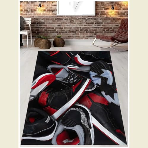 Cool Sneakers Area Rug, Sneakers Rug, Sneaker Shoes Rug, Sport Rug, Sneakers Carpet, Sneakers Gift